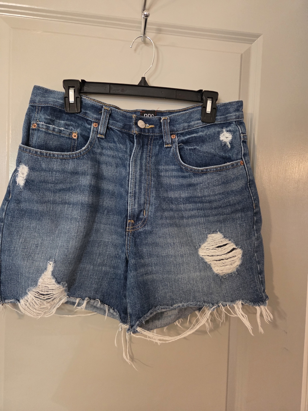 BDG Blue Distressed Denim Cutoff Shorts
